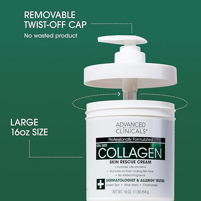 Advanced Clinicals - Spa Size Collagen Skin Rescue Cream (Original)